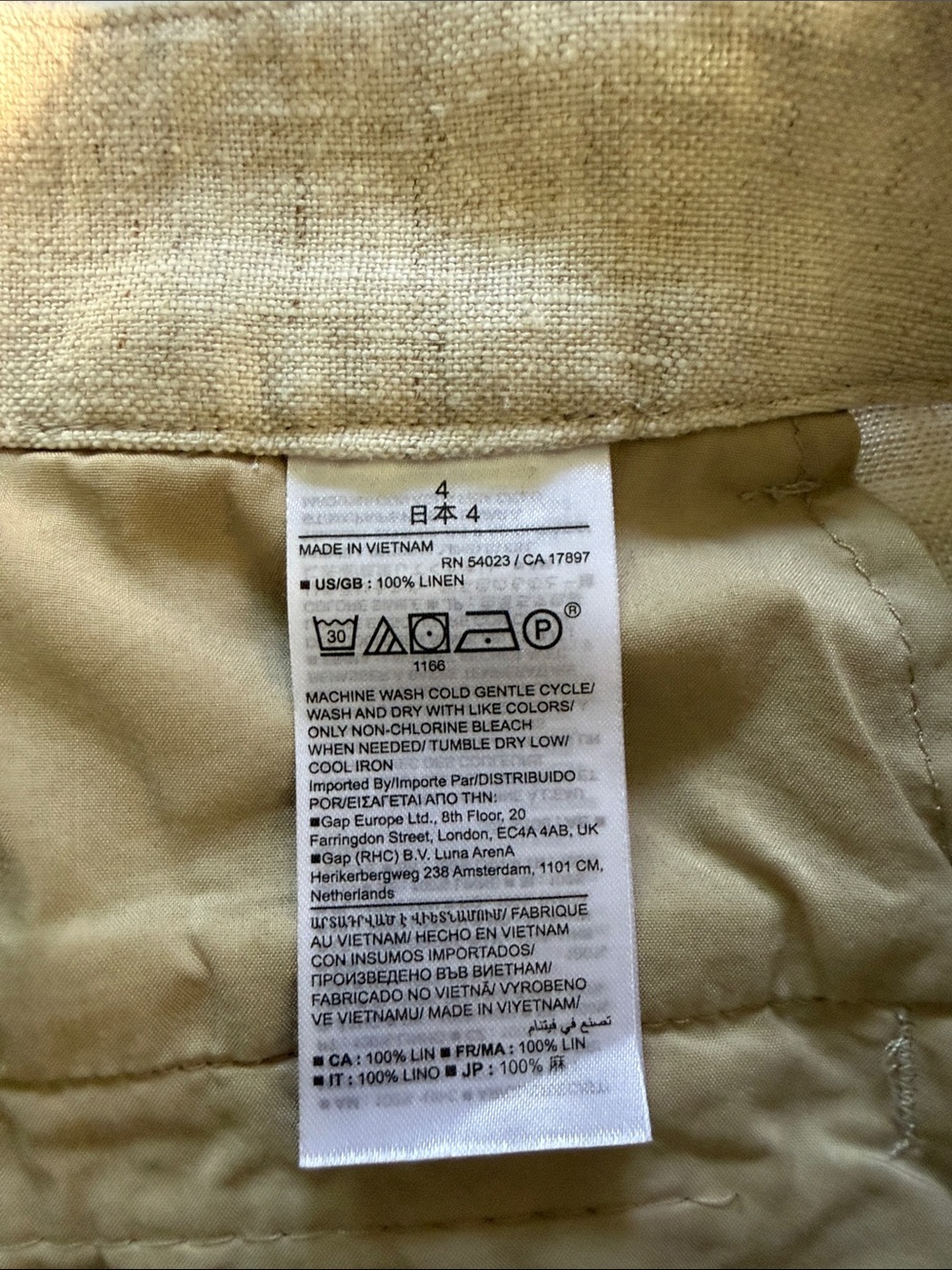 Banana Republic Wide-Leg Linen Blend Pants in Light Taupe - Picture 8 of 13